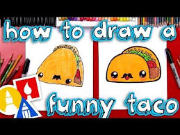 How to draw a pickle art hub. How To Draw A Funny Taco Art For Kids Hub Art For Kids Hub Art For Kids Kids Doodles