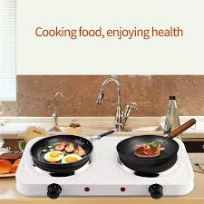 2000w Portable Double Burner Flat Surface Electric Stove Home Kitchen Cooker Table Top Hotplate Food Burner War Induction Cooktop Kitchen Cooker Portable Stove