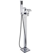 Check spelling or type a new query. Rozin Bathroom Bathtub Tap Floor Mounted Waterfall Spout With Handheld Shower Sprayer Free Standing Single Handle Shower Buy Online In Mongolia At Mongolia Desertcart Com Productid 85686608