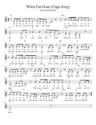 Print And Download In Pdf Or Midi When I M Gone Cups Song When I M Gone Cups Song Keyboard Worksheet Piano Notes Songs Beginner Piano Music Clarinet Music