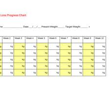 43 Weight Loss Charts Goal Trackers Free Template Archive