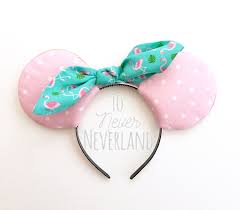 A Personal Favorite From My Etsy Shop Https Www Etsy Com Listing 518199416 Vintage Style Flamingo Ears Diy Mickey Ears Minnie Mouse Ears Diy Disneyland Ears