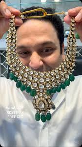 Emerald uncut moissanite Kundan set , WhatsApp 7838119986, FREE COD IN  INDIA , C-115 Lajpat Nagar 1 New Delhi , #osrjewellers #moissanite #kundan  #moissanitekundan #indianjewellery #weddingjewellery ...