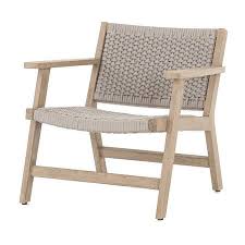 Delano Natural Teak Outdoor Rope Chair In 2020 Outdoor Chairs Indoor Outdoor Chair Outdoor Armchair