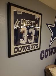The cowboys compete in the national football league (nfl) as a the dallas cowboys logo features a blue star, representing texas as the lone star state. Dallas Cowboys Jersey Custom Framing Shadow Box Shadow Boxes