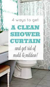 You'll use this cleaning solution to scrub the entire shower curtain. 4 Ways To Get A Clean Shower Curtain Mom 4 Real
