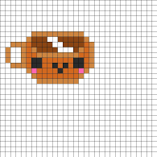 Kawaii Hot Cocoa Dessin Quadrille Pixel Art Pixel Art Nourriture