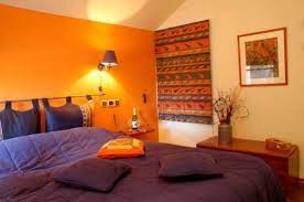 31 Cozy And Inspiring Bedroom Decorating Ideas In Fall Colors Bright Bedroom Colors Bedroom Orange Blue Bedroom Paint