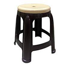 Plastic's durability makes it perfect for dining. Nilkamal Hevea Plastic Round Shape Stool Brown Biscuit Cream Set Of 2 Amazon In Home Kitchen