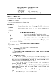 Rpp bahasa inggris kelas 6 ktsp doc simpan rpp. Contoh Rpp Matematika Kelas 6 Sd