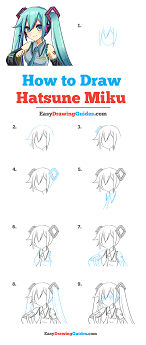 How To Draw Hatsune Miku Really Easy Drawing Tutorial Miku Hatsune Miku Easy Drawings