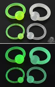 acrylic glow in the dark captive glow in the dark cool piercings body mods