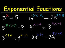 Solve exponential equations using logarithms: Solving Exponential Equations With Different Bases Using Logarithms Algebra Youtube