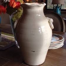 August Grove Setsuko Old World Hand Thrown Table Vase Color White Table Vases Fluted Vase Metal Wall Panel