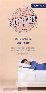 Extended Labour Day Sale Online Mattress Casper Sleep Virtual Reality Technology