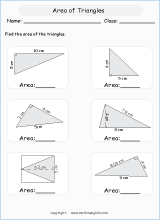 Practice the questions given in the worksheet on area and perimeter of triangle. Worksheets With Areas And Perimeters Of Polygons And Shapes Made For Primary Maths Students