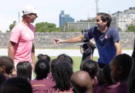 Roger fedrer roger federer family tennis online the sporting life portrait photography men mr perfect tennis quotes carolina hurricanes sport tennis Video Rafael Nadal And Roger Federer Play Simon Says With Kids In South Africa Rafael Nadal Fans