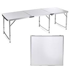 Goldenfox 6ft Aluminum 3 In 1 Portable Folding Utility Table With Carrying Handle For Picnic Camping Kitchen Garden Party Camp Kitchen Table Home