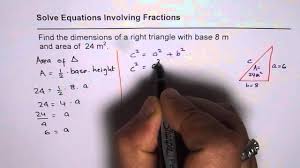 Median the median of a triangle is defined as the length of a line segment that extends from a vertex of the triangle to the midpoint of the opposing side. Find Dimensions Of Right Triangle Given Area And Base Youtube
