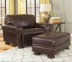 Browse online or visit a local store today! Signature Design By Ashley Banner Traditional Leather Match Chair And A Half Ottoman Royal Furniture Chair Ottoman Sets