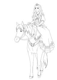 Een paard staande op de achterste benen. Prinsessen Kleurplaten De Mooiste Tekeningen Van Een Prinses