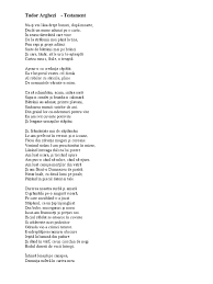 Și completați voi, că sigur știți continuarea. Arghezi Testament