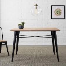 Stylewell Finwick Black Metal Square Rectangular Dining Table For 6 47 24 In L X Small Rectangle Dining Table Rectangle Dining Table Industrial Dining Table