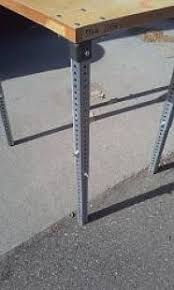Adjustable Table Legs Homemade Adjustable Table Legs Constructed From Tubing Steel Plate Nuts An Diy Table Legs Adjustable Height Table Folding Table Legs