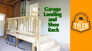 Measure the height of the area where you will install the stairs. Garage Landing And Shoe Rack Youtube