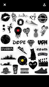 aesthetic diy vsco stickers black and white printable kalimat blog