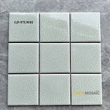 Gạch mosaic gốm rạn màu trắng GP-P97LW01 - GachMosaic.Com