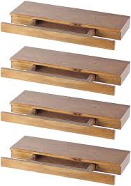 Merveilleux de chevet mural avec tiroir table osier mhamiable. 4 Grandes Etageres Murales Avec Tiroir Secret Pearl Be