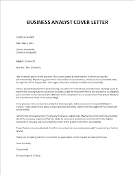 Business analyst cover letter example. Business Analyst Cover Letter