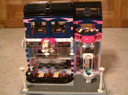 Modular Lego Ice Cream Shop Custom Lego Ice Cream Parlor Rare Lego Ice Cream Model Custom Lego Sets Lego House Lego Projects