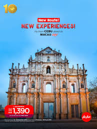 Couponplusdeal.com has the latest air asia promo codes for may 2021. Airasia Connects Cebu To Macao Promo Fares From As Low As P1 390 Are Up For Grabs Now At Airasia Com Airasia Newsroom