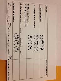 My Preschool Behavior Chart With Smiley Faces The Child