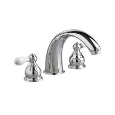 Do not buy americast american standard kitchen sink. American Standard T980 712 002 Chrome Double Handle Deck Mounted Roman Tub Filler Trim Only With Porcelain Lever Handles And Non Diverter Crescent Tub Spout From The Hampton Collection Faucet Com