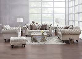 Mirage Silver 3 Pc Living Room The Roomplace Living Room Furniture Sofa Set Living Room Sets