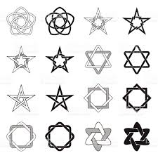 Collection Of Decorative Celtic Stars Patterns Isolated On White Celtic Knot Star Patterns Celtic