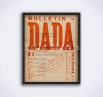 DADA Bulletin cover – vintage 1920 dadaism art movement poster, print  (DIGITAL DOWNLOAD)