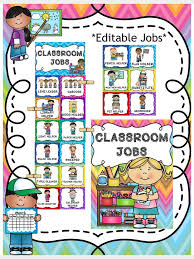 Classroom Jobs Clip Chart Classroom Jobs Preschool Job