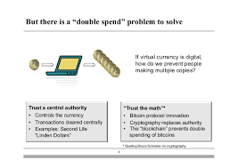 That's double spending in a nutshell. Bitcoin Banking And The Blockchain