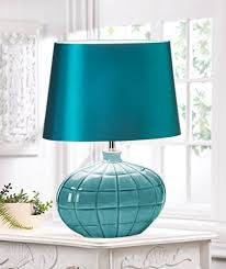 Table Lamps Shade Reading Desk Lamp College Student Contemporary Bedroom Living Room Tiffany Decor Mainstays Teal Table Lamps Table Lamp Turquoise Table Lamp
