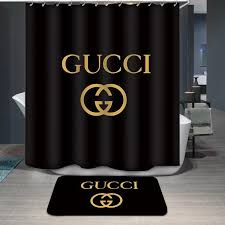 Gucci Logo Custom Shower Curtain Itdayshop Custom Shower Custom Shower Curtains Walk In Shower Designs