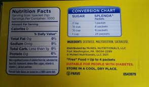 conversion chart for splenda sugar in 2019 splenda sugar