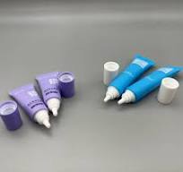 Eye Cream Soft Squeeze Plastic PE Tube Long Nozzle Eye Serum Cream Tube  with Plating Lid