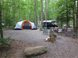 The park offers picnic tables, fire pits, and a playground by the lake. Camping At Locust Lake Camping Campground Grounds