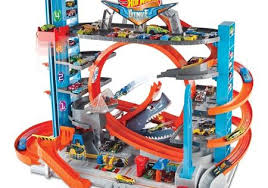 Hot Wheels Ultimate Garage Tower Shark Loop Racetrack 2 Vehicles Set Walmart Com Hot Wheels Ultimate Garage Hot Wheels Garage Hot Wheels Track