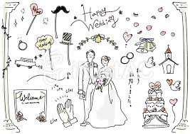 結婚式に使えるかもウェディングイラスト イラスト 手書き 招待状 返信 イラスト 手描きイラスト