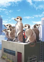 Artist Creates Fantastical World Where Giant Animals And Humans Peacefully Live In 2020 Giant Animals Animal Illustration Big Animals